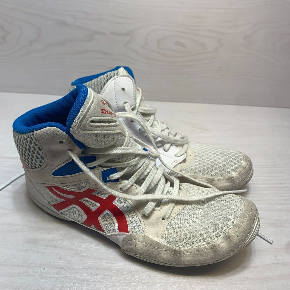 Asics Snapdown 3 Wrestling Shoes Men's Size 5 White/Red/blue Patriot 1084A009